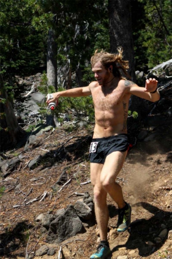 Timothy Olson tearing up the Waldo 100k course. 2012 Waldo 100k -  Timothy Olson
