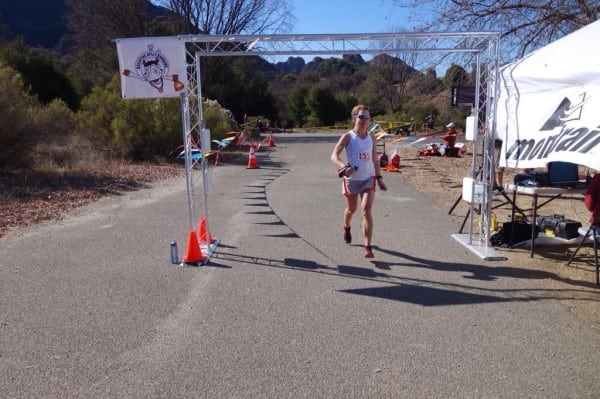 Cassie Scallon takes the women's win. Photo: iRunFar/Bryon Powell