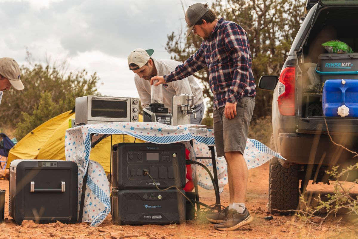 BLUETTI gear powering a campsite