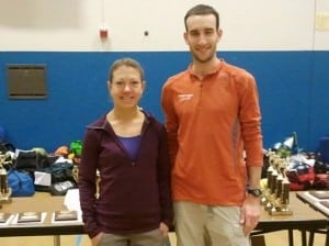 Cassie Scallon and David Riddle after winning the 2011 JFK 50 Mile. Photo by Sean Meissner. Cassie Scallon David Riddle 2011 JFK 50 Mile