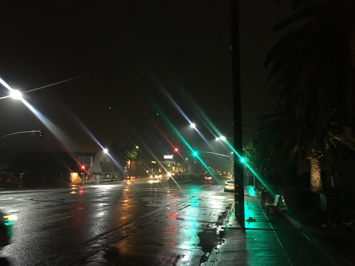 Early morning San Francisco in the rain