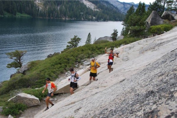 Gary Gellin, pacer VJ Boril, Ben Lewis, and Victor Ballesteros at Echo Lake. Echo Lake - Gary Gellin - Victor Ballesteros - Bew Lewis