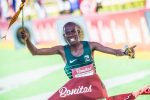 Edward Mothibi winning the 2019 Comrades Marathon.