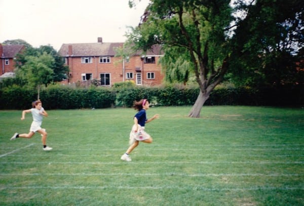 Ellie racing athletics at age 10. Ellie Greenwood - childhood running