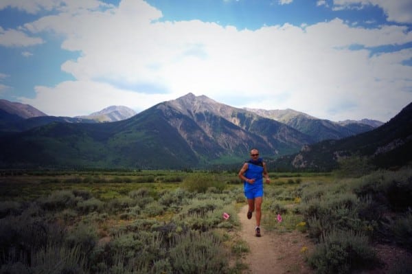 Mile Aish leading at Twin Lakes 2, mile 60-ish. Photo: Bryon Powell/iRunFar