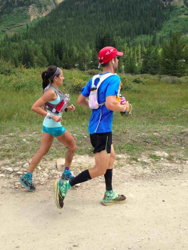 Shaheen Sattar at Winfield, mile 50, on her way to a second-place finish. Photo: Meghan Hicks/iRunFar