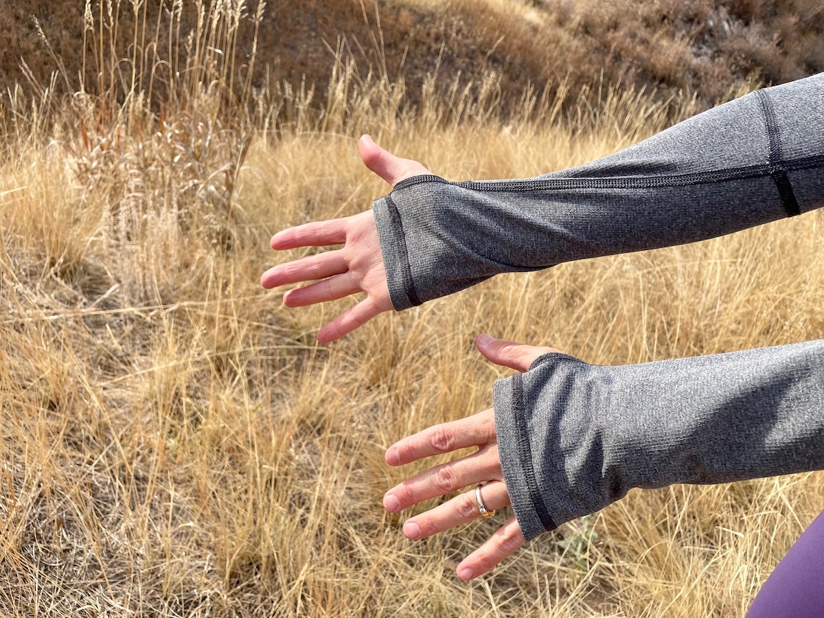 Stio Basis Power Wool Zip Neck Top - detail view